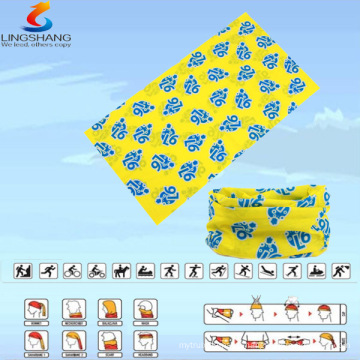 LSB-0197 2015 unique bike bandana multi-purpose funny tube scarf yellow bandana for wholesale